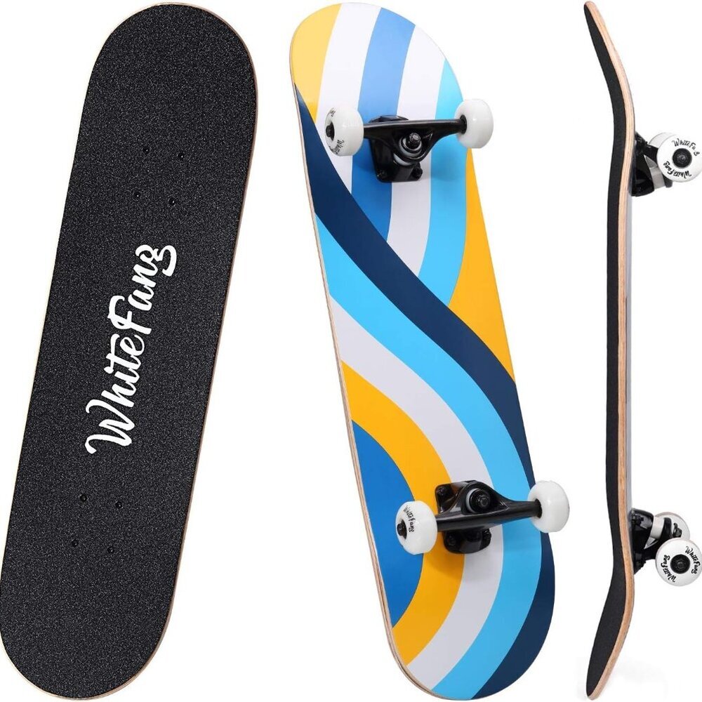 Skateboards for Beginners, Complete Skateboard 31 x 7.88, 7 Layer Canadian Maple